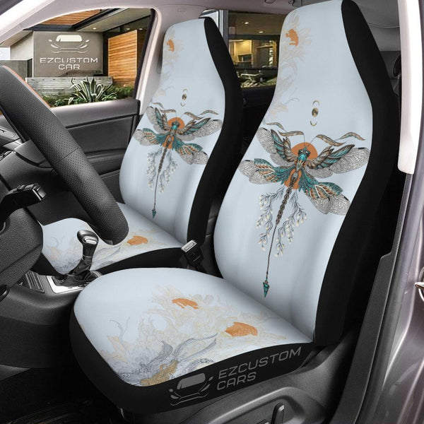 Japanese Dragonfly Car Seat Covers Custom Dragonfly Car Accessories - EzCustomcar - 1