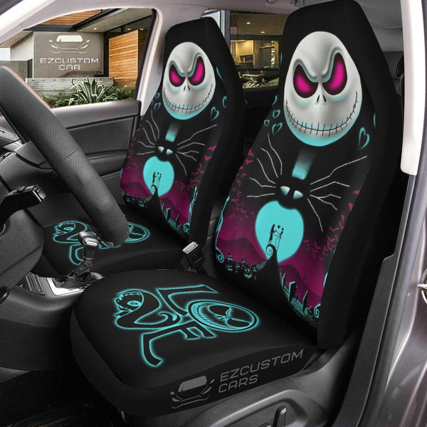 The Nightmare Before Christmas Car Accessories Halloween Car Seat Cover Love Jack Skellington - EzCustomcar - 1