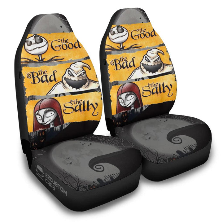 The Nightmare Before Christmas Car Accessories Halloween Car Seat CoverThe Good, The Bad and The Sally - EzCustomcar - 2