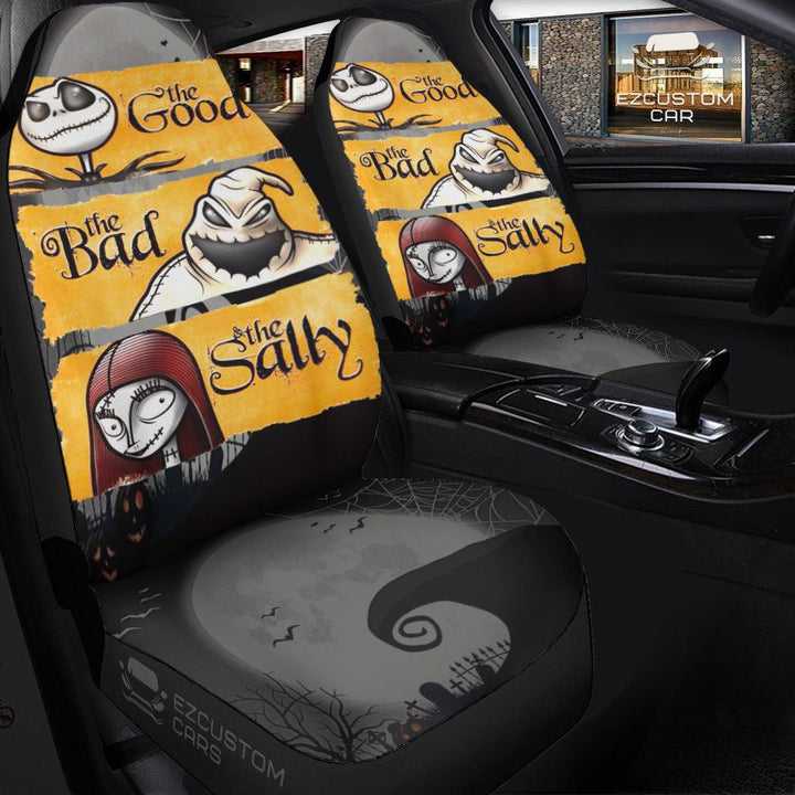 The Nightmare Before Christmas Car Accessories Halloween Car Seat CoverThe Good, The Bad and The Sally - EzCustomcar - 3