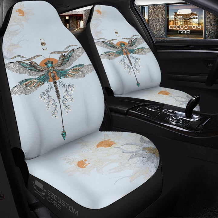 Japanese Dragonfly Car Seat Covers Custom Dragonfly Car Accessories - EzCustomcar - 3