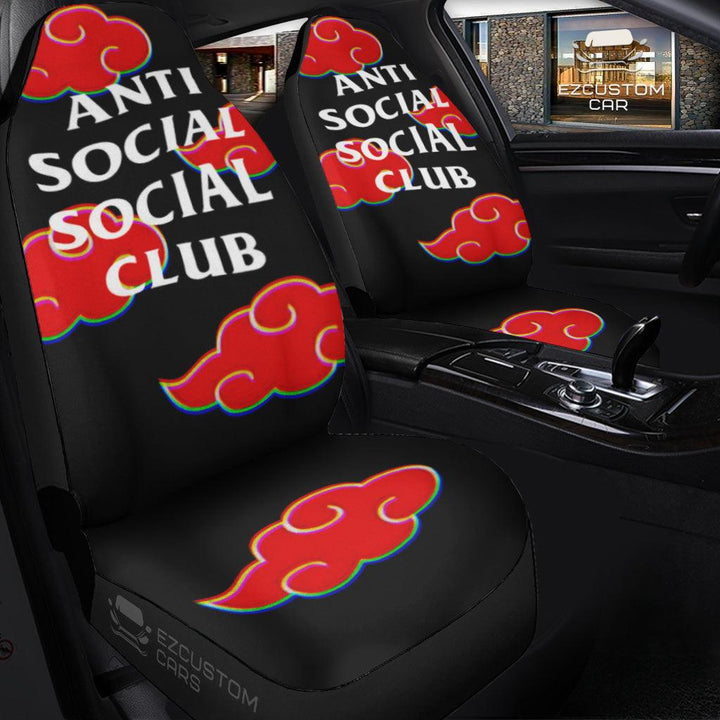 Akatsuki Anti Social Club Car Seat Covers Naruto Car Accessories Custom Anime Car Parts - EzCustomcar - 3