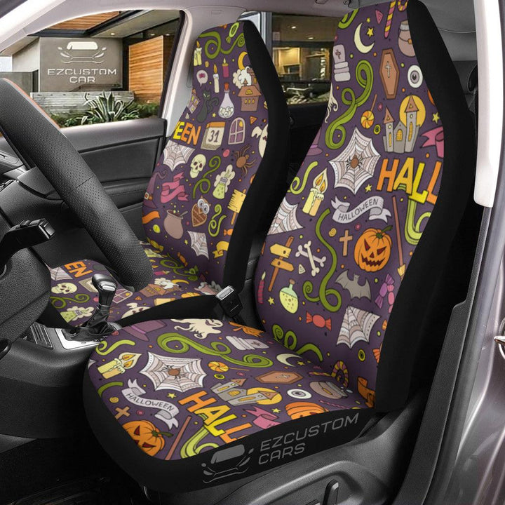 Halloween Car Accessories Custom Car Seat Cover Halloween Party - EzCustomcar - 1