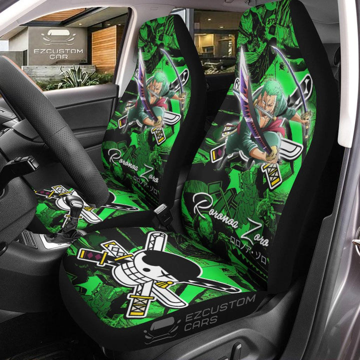 One Piece Car Accessories Anime Car Seat Covers Roronoa Zoro - EzCustomcar - 1