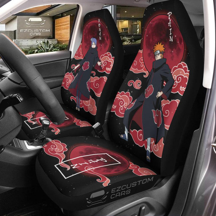 Akatsuki Car Accessories Anime Car Seat Covers Pain and Konan - EzCustomcar - 1