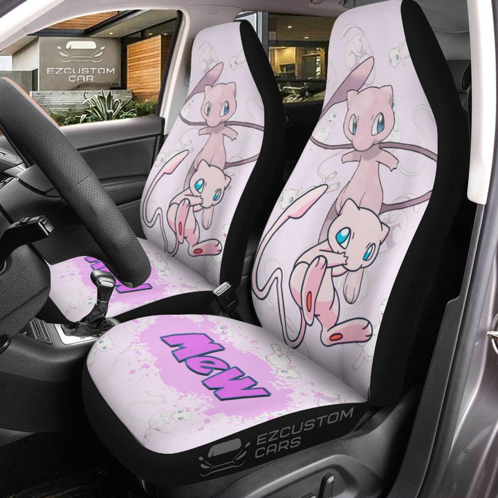 Pokemon Car Seat Cover Anime Car Accessories Mew - EzCustomcar - 1
