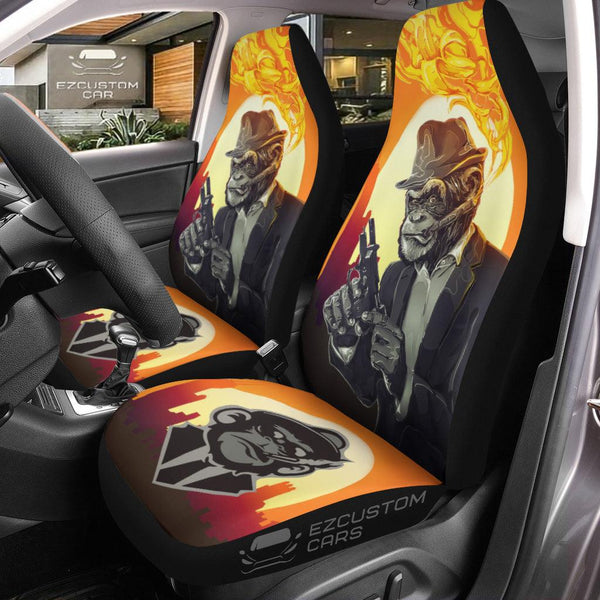 Smoke Monkey Car Seat Covers Custom Animal Car Accessories - EzCustomcar - 1