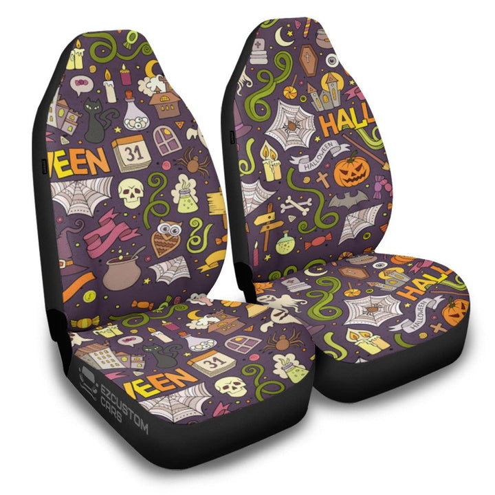 Halloween Car Accessories Custom Car Seat Cover Halloween Party - EzCustomcar - 2