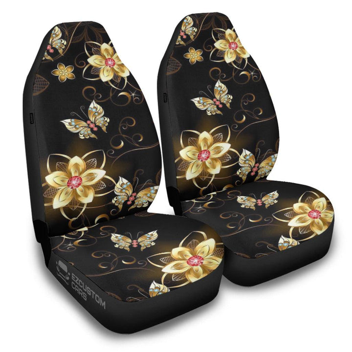 Flower Butterfly Car Seat Covers Custom Butterfly Car Accessories - EzCustomcar - 2