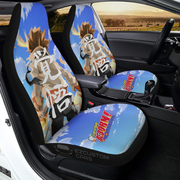 Tsuna Sawada Car Seat Covers Custom Katekyo Hitman Reborn Anime Car Accessories - EzCustomcar - 3