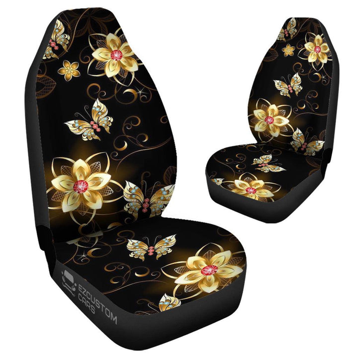Flower Butterfly Car Seat Covers Custom Butterfly Car Accessories - EzCustomcar - 4