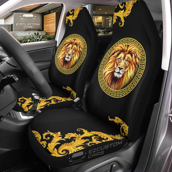 Pattern x Lion Car Seat Covers Custom Lion Car Accessories - EzCustomcar - 1