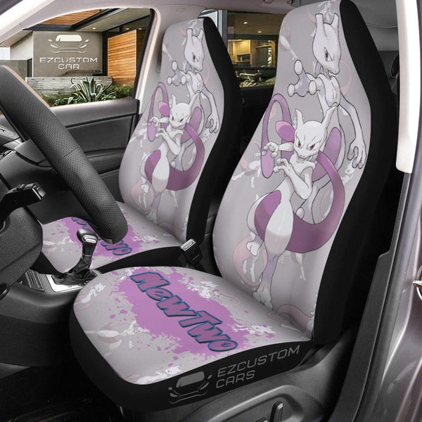 Pokemon Car Seat Cover Anime Car Accessories Mewtwo - EzCustomcar - 1