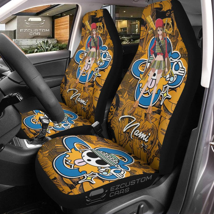 One Piece Car Accessories Anime Car Seat Covers Nami - EzCustomcar - 1