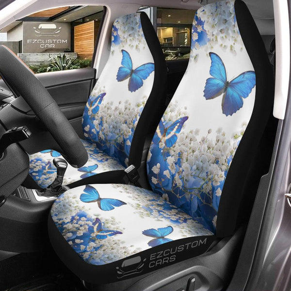 Blue Butterfly Car Seat Covers Custom Butterfly Car Accessories - EzCustomcar - 1