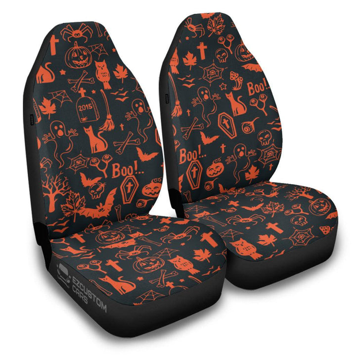 Halloween Car Accessories Custom Car Seat Cover Halloween Boo Parttern - EzCustomcar - 2