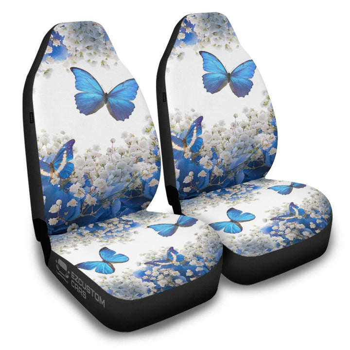 Blue Butterfly Car Seat Covers Custom Butterfly Car Accessories - EzCustomcar - 2