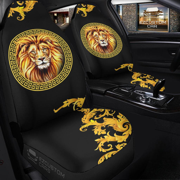 Pattern x Lion Car Seat Covers Custom Lion Car Accessories - EzCustomcar - 3