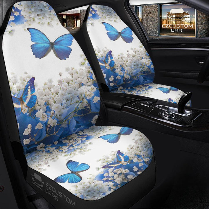 Blue Butterfly Car Seat Covers Custom Butterfly Car Accessories - EzCustomcar - 3