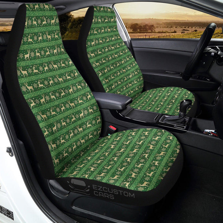 Christmas Car Accessories Custom Car Seat Cover Christmas Deer Pattern - EzCustomcar - 3