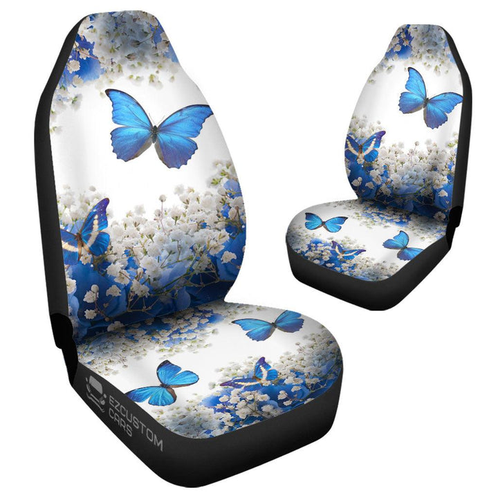Blue Butterfly Car Seat Covers Custom Butterfly Car Accessories - EzCustomcar - 4