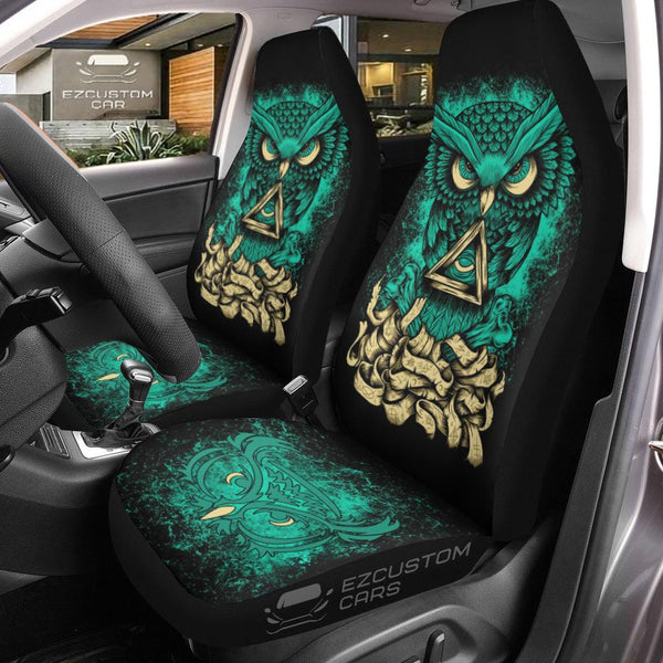 Angry Owl Car Seat Covers Custom Owl Car Accessories - EzCustomcar - 1