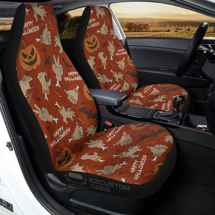 Halloween Car Accessories Custom Car Seat Cover Happy Halloween Pattern - EzCustomcar - 3