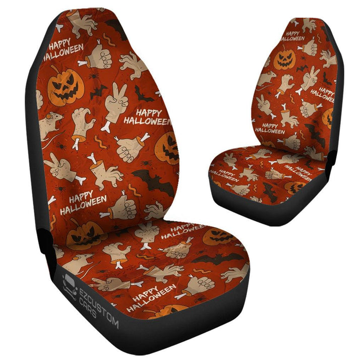 Halloween Car Accessories Custom Car Seat Cover Happy Halloween Pattern - EzCustomcar - 4