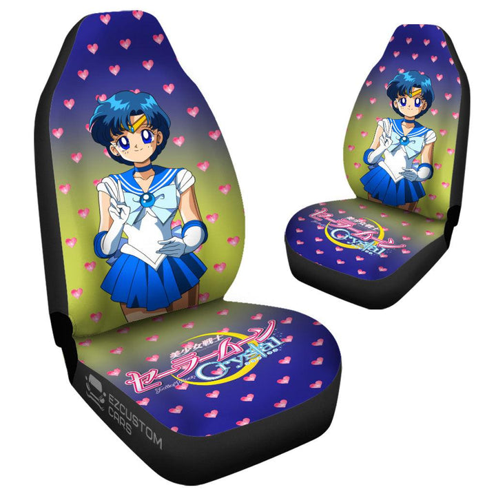 Sailor Moon Car Seat Covers Anime Car Accessories Sailor Mercury - EzCustomcar - 4