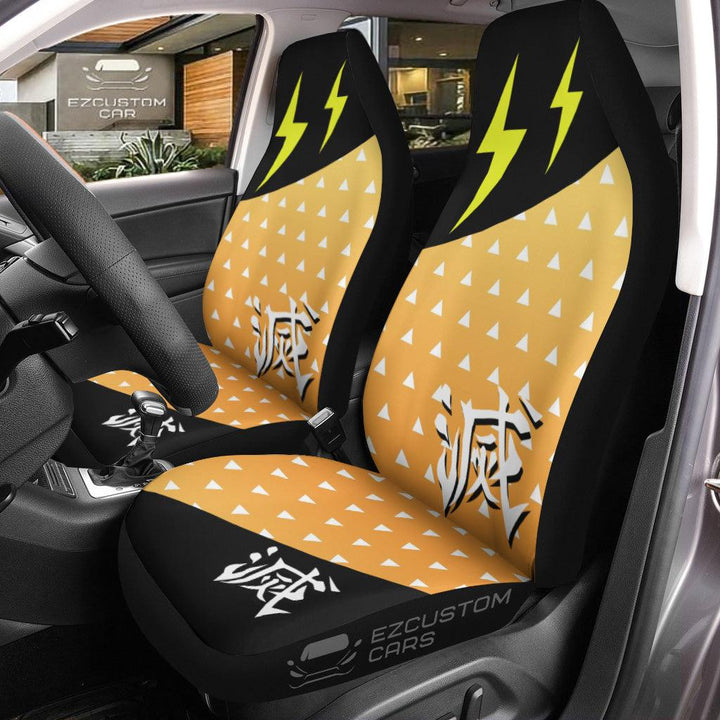 Demon Slayer Car Seat Covers  Zenitsu Agatsuma - EzCustomcar - 1
