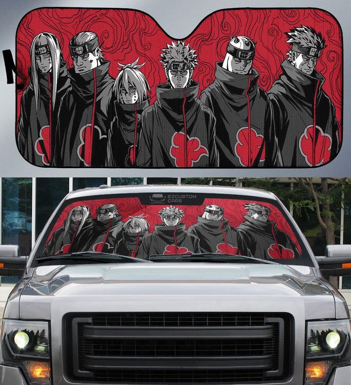 Akatsuki Characters Car Sun Shade Custom Naruto Anime Car Accessories - EzCustomcar - 1