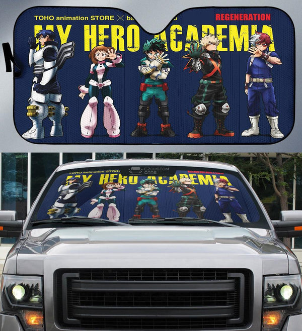 Car Sun Shade Custom My Hero Academia Anime Car Accessories Main Characters - EzCustomcar - 1