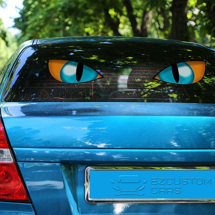 Animal Car Accessories Yellow Cat Eyes Custom Car Sticker - EzCustomcar - 4