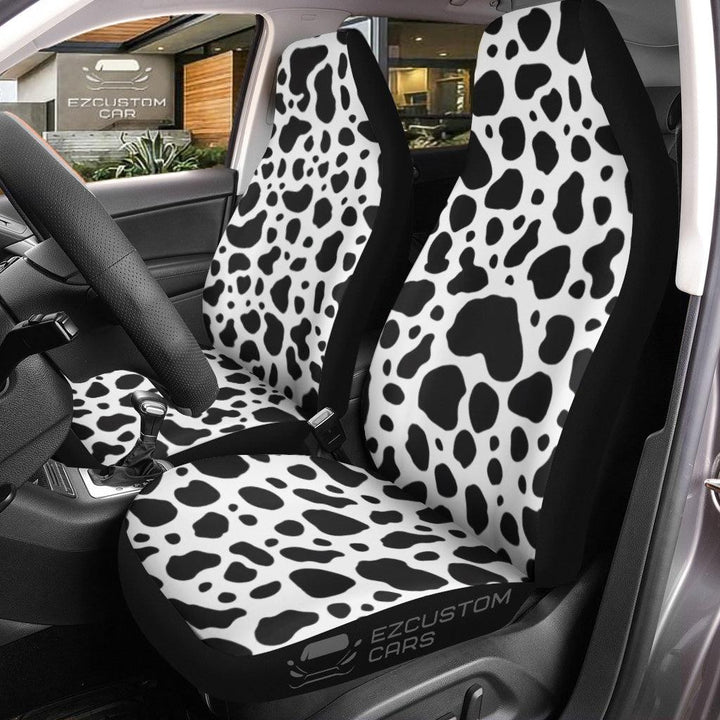 Dairy Cow Skin Car Seat Covers Custom Cow Print Car Accessoriesezcustomcar.com-1