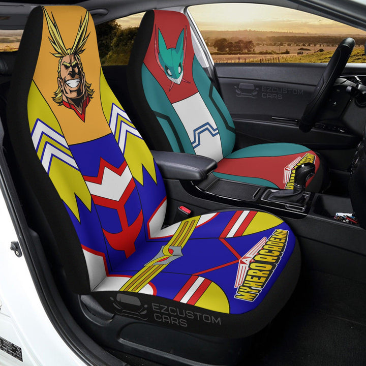 Deku x All Might My Hero Academia Car Seat Covers Custom Anime Car Accessories - EzCustomcar - 1