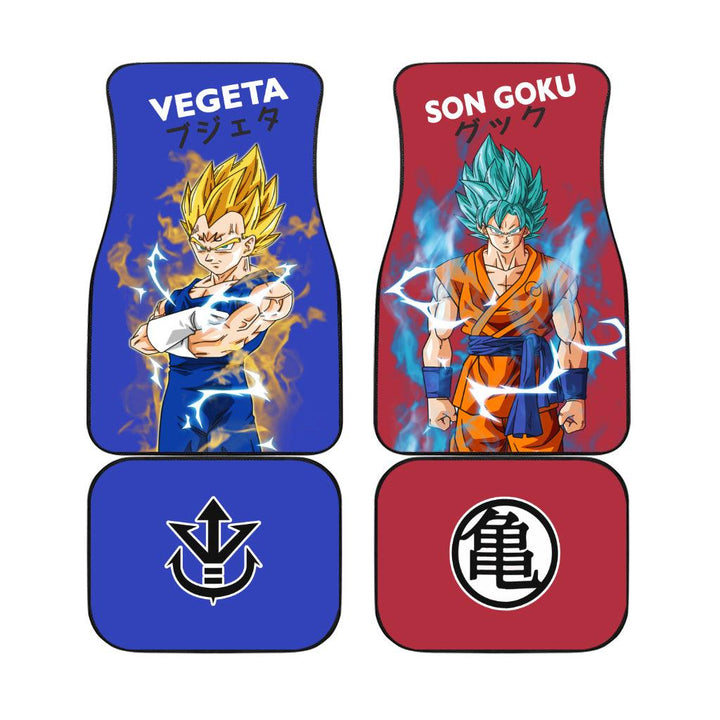 Vegeta and Son Goku Car Floor Mats Custom Anime Dragon Ball Car Accessories-ezcustomcar-1
