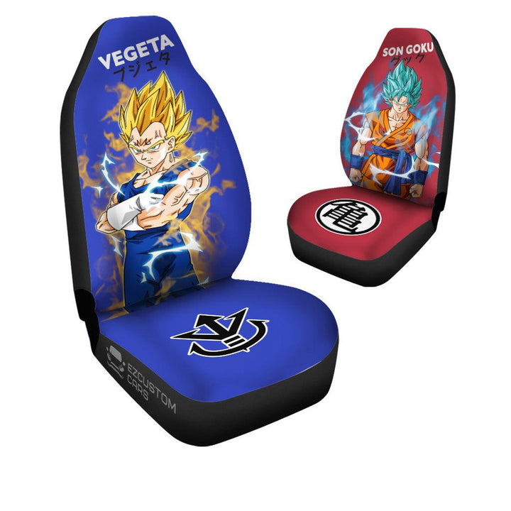 Vegeta and Son Goku Car Seat Covers Custom Anime Dragon Ball Z Car Accessories - EzCustomcar - 4