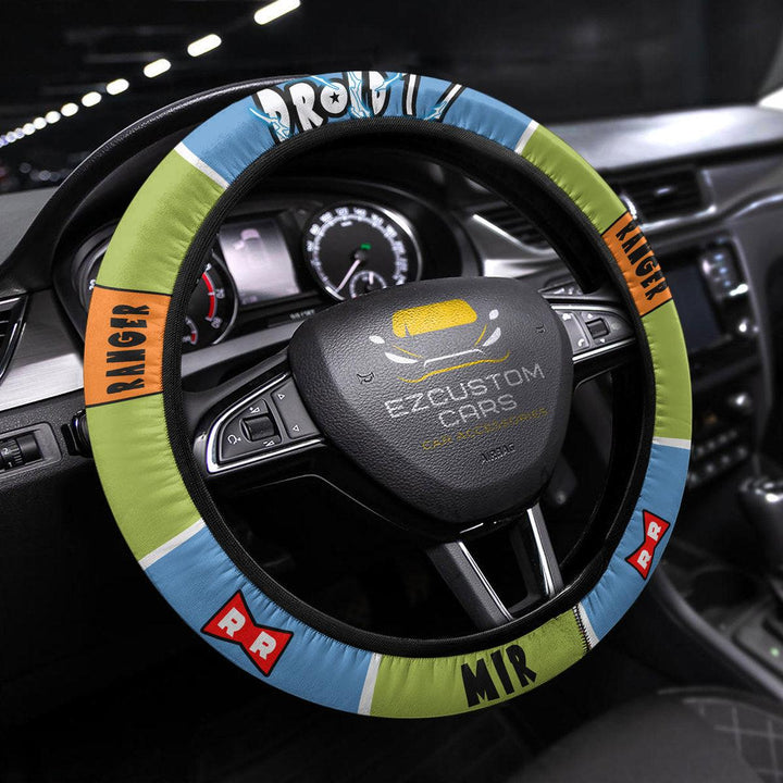 Android 17 Steering Wheel Cover Custom Dragon Ball Anime Car Accessories - EzCustomcar - 1