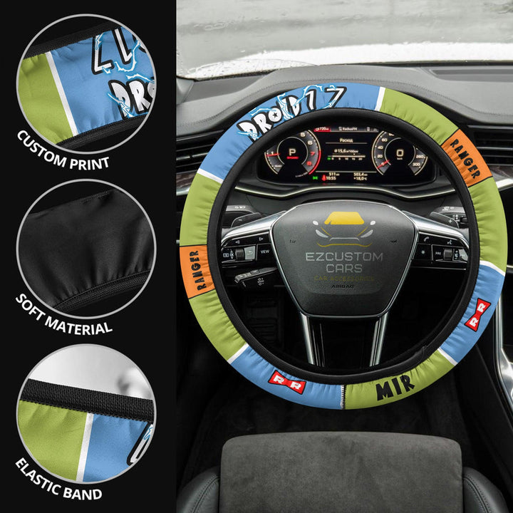 Android 17 Steering Wheel Cover Custom Dragon Ball Anime Car Accessories - EzCustomcar - 2
