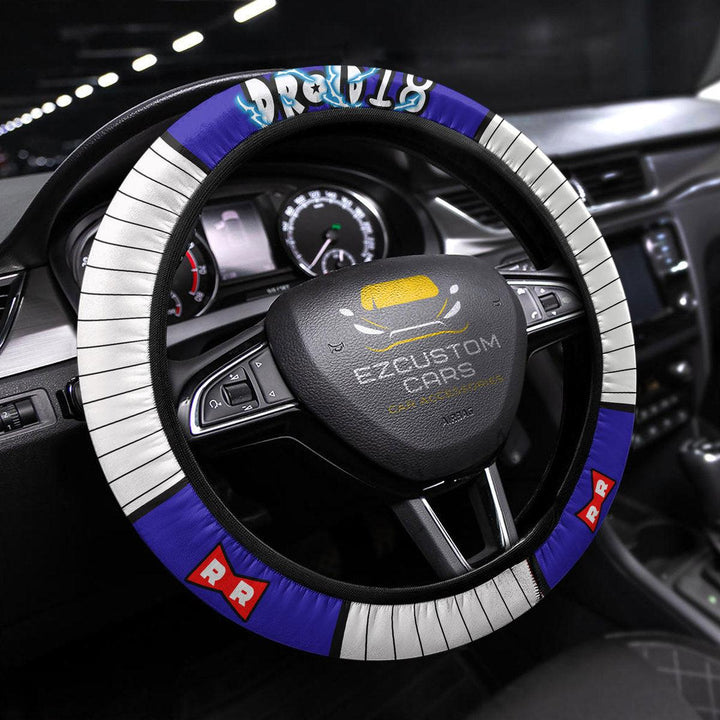 Android 18 Steering Wheel Cover Custom Dragon Ball Anime Car Accessories - EzCustomcar - 1
