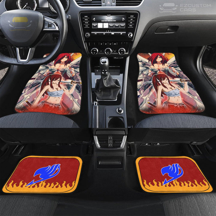 Fairy Tail Car Floor Mats Custom Anime Erza Scarlet Car Accessories - EzCustomcar - 4