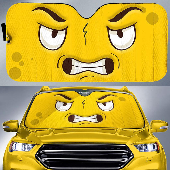 Angry Cartoon Eyes Car Sun Shade Custom Car Accessoriesezcustomcar-1