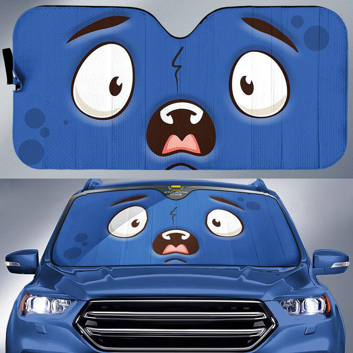 Alarm Cartoon Eyes Car Sun Shade Custom Car Accessoriesezcustomcar-1