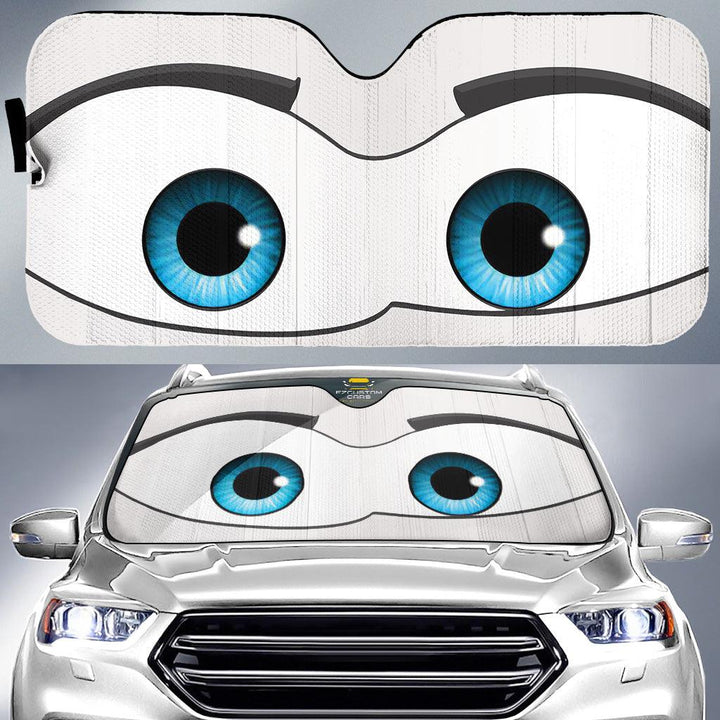 Surprised Cartoon Eyes Custom Car Windshield Sunshadesezcustomcar-1