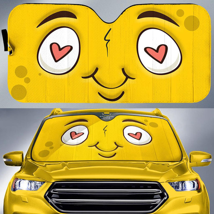 Love Cartoon Eyes Car Sun Shade Custom Car Accessoriesezcustomcar-1