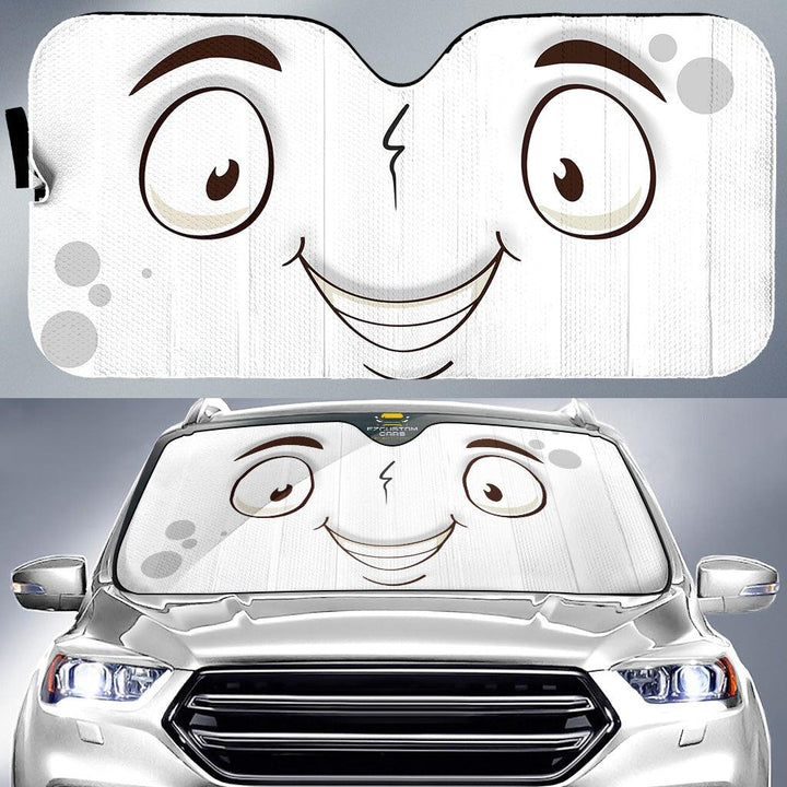 Smiling Cartoon Eyes Car Sun Shade Custom Car Accessoriesezcustomcar-1