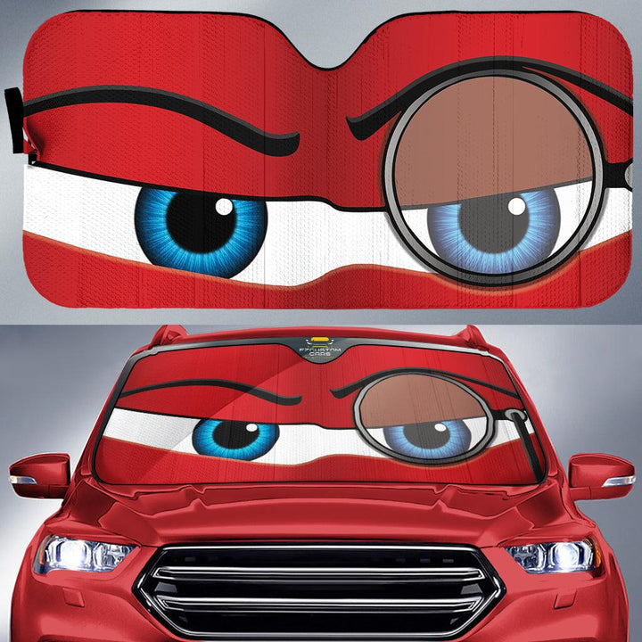 Snooty monocle Eyes Cartoon Custom Car Windshield Sunshadesezcustomcar-1