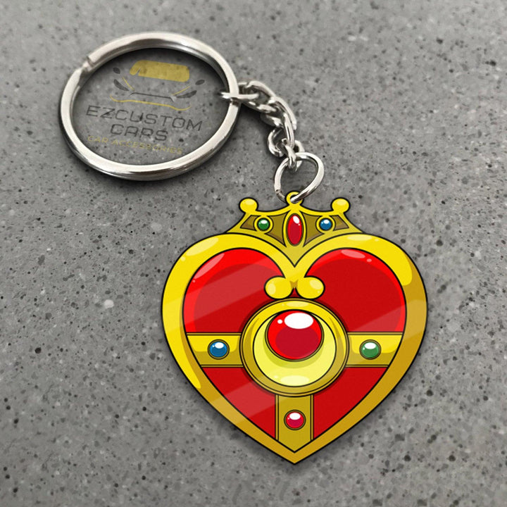 Cosmic Heart Compact Symbols Keychains Sailor Moon Anime Custom Car Accessories - EzCustomcar - 1