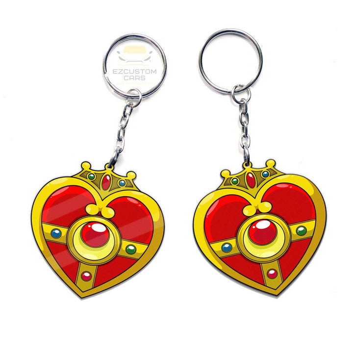 Cosmic Heart Compact Symbols Keychains Sailor Moon Anime Custom Car Accessories - EzCustomcar - 3
