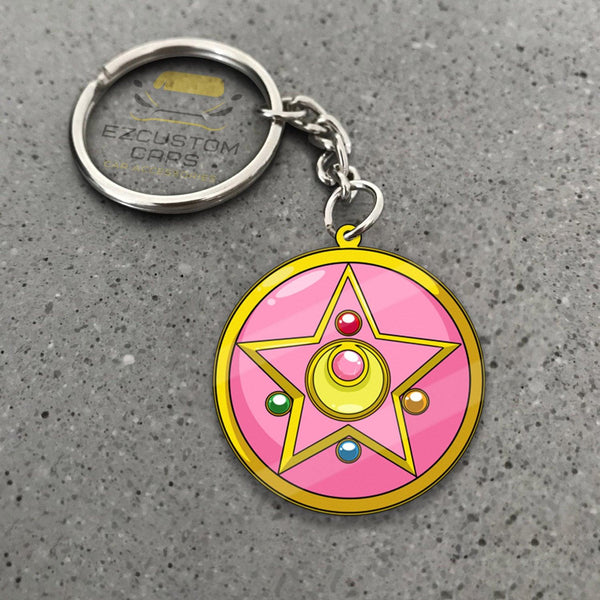 Crystal Compact Symbols Keychains Sailor Moon Anime Car Accessories - EzCustomcar - 1